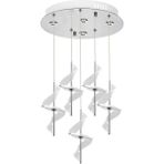 Eray Aydınlatma 8270-4+1 5li Krom Sarkıt LED Avize