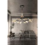 Eray Aydınlatma 86417-8 Siyah Gold 8'li Sarı Led Avize