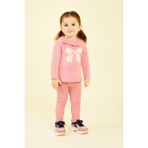 Eray Kids Kız Bebek Pamuklu Tüylenme Yapmayan Fiyonk Desenli Örme Triko Alt - Üst Takım (6-9-12-18 Aylık) - Pembe - 9 Ay