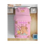 Erays Home Capybara Sevimli Desenli 3D Dijital Baskılı Tek Kişilik Kız Çocuk Nevresim Takımı Uyku Seti
