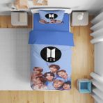 Erays Home Erayshome Bts Tek Kişilik Nevresim Takımı - 160 x 220 cm - Mavi