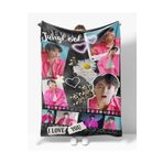 Erays Home Jeon Jungkook Desenli Baskılı Polar Battaniye Tv Battaniyesi Jung-kook
