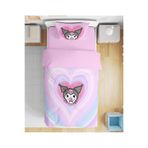 Erays Home Kuromi Desenli 3D Dijital Baskılı Tek Kişilik Kız Çocuk Nevresim Takımı
