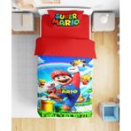 Erays Home Super Mario 3D Dijital Baskılı Tek Kişilik Nevresim Takımı - Kırmızı - 160 x 220 cm