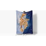 Erays Home Yılbaşı & Christmas Desenli Polar Tv Battaniyesi - 100 x 170 cm - Mavi