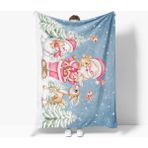 Erays Home Yılbaşı & Christmas Desenli Polar Tv Battaniyesi - 130 x 170 cm - Açık Mavi