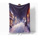 Erays Home Yılbaşı & Christmas Desenli Polar Tv Battaniyesi - 130 x 170 cm - Koyu Mavi