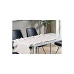 Erba kreasyon Doğal Keten Fırfırlı Runner Masa Örtüsü 40x140 Cm