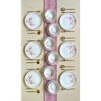 Erbaşlar Sakura Çiceği Lüx Seramik 18 Parça Yemek Takımı, 6 Kişilik Yemek Takımı Sakura 18 Parça