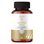 ERBATAB Biotin Saç Cilt Tırnak Vitamini - Çinko, Çörekotu, At Kuyruğu, Civanperçemi & Isırgan Ekstresi - 60 Bitkisel Vegan Kapsül - Helal, Glutensiz, Sığır Jelatinsiz