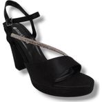 Erbay 341-25 Saten Şerit Taşlı Yüksek Topuk Kadın Sandalet