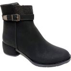 Erbay 500-22 Yağlı Deri Trend Fashion Kadın Bot - Siyah
