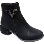Erbay 513 Yağlı Deri Trend Fashion Kadın Bot - Siyah