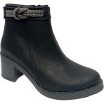 Erbay 612 Yağlı Deri Trend Fashion Kadın Bot - Siyah