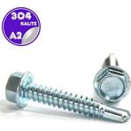 Erbay Trapez Çatı Vidası Pulsuz 4.8X19 M 100 Adet Matkap Uçlu Saç Akıllı Vida Çatı Panel Metal Ağaç Vidası