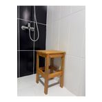 ERBAYLAR POLYESTER Kayın ahşap banyo taburesi 37cm