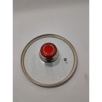 Ercan AVM Cam Kapak 16 cm ve Kırmızı ( Elma Şekeri ) Kulp