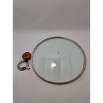 Ercan AVM Cam Kapak 30 cm ve Kırmızı (Elma Şekeri) Kulp