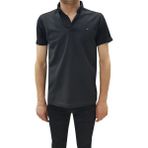Ercan Quıcmen Yakalı Slim Fit Kısa Kol Erkek TIŞÖRT-6088 - Siyah