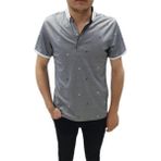 Ercan Taşkın Yakalı Slim Fit Kısa Kol Erkek TIŞÖRT-6103 - Gri