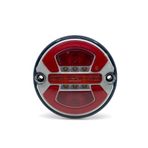 erçelik otomotiv Universal Mini Yuvarlak Stop Lambası 4 Fonksiyonlu 12-24V Uyumlu Fren Park Geri Vites Sinyal