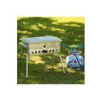 ERÇELİK TİCARET Lav Taşlı Tüplü Mangal - Krom Çelik 44 cm