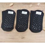 Erceys 4 Çift Kadın Taban Altı Abs Baskılı Kaydırmaz Çorap Plates Tavaf Klasik Soket - 35 - 39 - Siyah