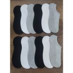 Erceys Erkek 12 Çift Yazlık Pamuklu Spor Ayakkabıda Görünmeyen Sıfır Konç Sneakers Çorap - 39 - 44 - Asorti