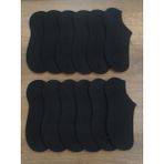 Erceys Erkek 12 Çift Yazlık Pamuklu Spor Ayakkabıda Görünmeyen Sıfır Konç Sneakers Çorap - 39 - 44 - Siyah