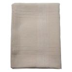 Erciyes Çeyiz Myslife Colber Kahve Renkli Çizgili Masa Örtüsü 160 x 220 cm Polyester Materyal ile Şık Tasarım - Beyaz