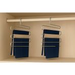 ERD & EMA HOME 2 adet Pantolon askısı 5 katlı metal Dolap içi Akıllı Krom Askı Pantolon Askısı 5 Katlı Düzenleyici