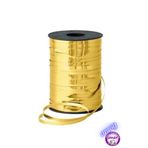 Erde 1 metre x 8mm Parlak Altın (Gold) Metalik Şerit Rafya | Balon İpi | Plastik Balon Süsleme Kurdelesi