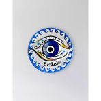 Erdek Temalı Polyester Kabartmalı Nazar Magnet Çap: 7 Cm – Dekoratif Hediyelik Buzdolabı Süsü (Kod:1205)