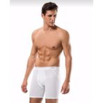 Erdem 1470 Likralı Uzun 6 Adet Beyaz Erkek Boxer