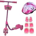Erdem Frenli 3 Tekerlekli Full Set Çocuk Scooter - Pembe