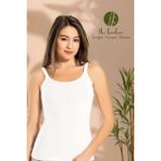 Erdem İç Giyim Weweus 3'lü Beyaz Bayan Süper Ince Doğal Bambu Askılı Atlet 231203BMB - 2XL