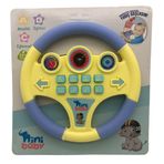 Erdem Oyuncak Nini Baby Direksiyon Eğitici Sesli Müzikli 21*21 cm 8 Tuşlu Oyuncak Direksiyon - Sarı