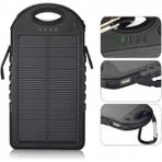 Erdem Store Güneş Enerjili Solar Panelli Powerbank 20000MAH Kamp Tipi Taşınabilir Şarj Aleti - Siyah