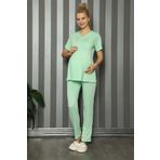 ERDENİZ TEKSTİL Hamile/Lohusa Kısa Kollu Düğmeli Kadın Pijama Takımı