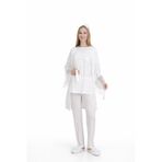 ERDENİZ TEKSTİL Kadın Hamile/Lohusa Pijama Takımı, Emzirme Özellikli, Dantel Detaylı Sabahlık-3'lü Set-Pregnant Clothing-3431 (Ekru, L)