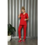 ERDENİZ TEKSTİL Kısa Kollu Düğme Yakalı Lohusa-Hamile Pijama Takımı