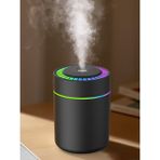 Erdineks 180ML Mini Taşınabilir Hava Nemlendirici - Araç Içi ve Masaüstü Sessiz USB Buhar Makinesi - Siyah
