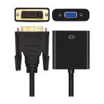 Erdineks Dvı-D To VGA Adaptör Dönüştürücü Çevirici Monitör Ekran - Siyah