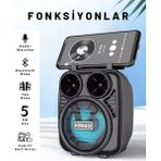 Erdineks Mini Boy Güçlü Ses 3 Inç 5W Tws Bluetooth Hoparlör Ses Bombası - Siyah