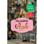 Erdizden Pleksi Yazılı Modern Açık-Kapalı Tabelası - Pembe