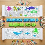Erdo Ticaret 4 Metre Uzunluğunda Okyanus Temalı Boyama Kağıdı, 45 cm Genişlikte