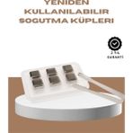 Erdo Ticaret Buğz Yeniden Kullanılabilir 304 Çelik Metal Buz Küpleri 4'lü Set - Renkli