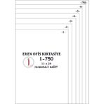 Eren 1-750 80 gr A4 Numaralı Kağıt