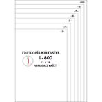 Eren 1-800- 80 gr A4 Numaralı Kağıt