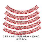 Eren İpli Atalı Bayrak Orta Boy 13 x 7.5 - 5 Paket